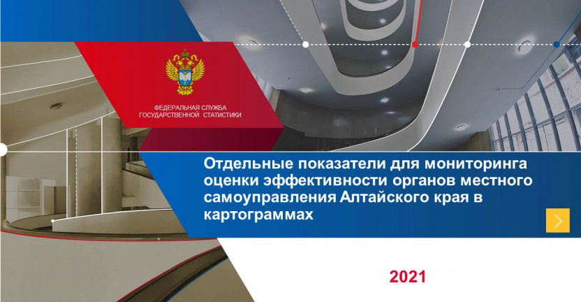 Отдельные показатели для мониторинга оценки эффективности органов местного самоуправления Алтайского края в картограммах. 2021